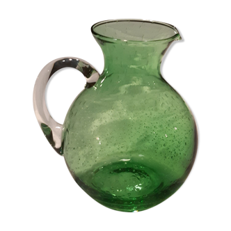 Carafe blown glass bubbled