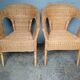 Paire de fauteuils rotin vintage