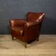 Ensemble de fauteuils en peau de mouton hollandais avec repose-pied