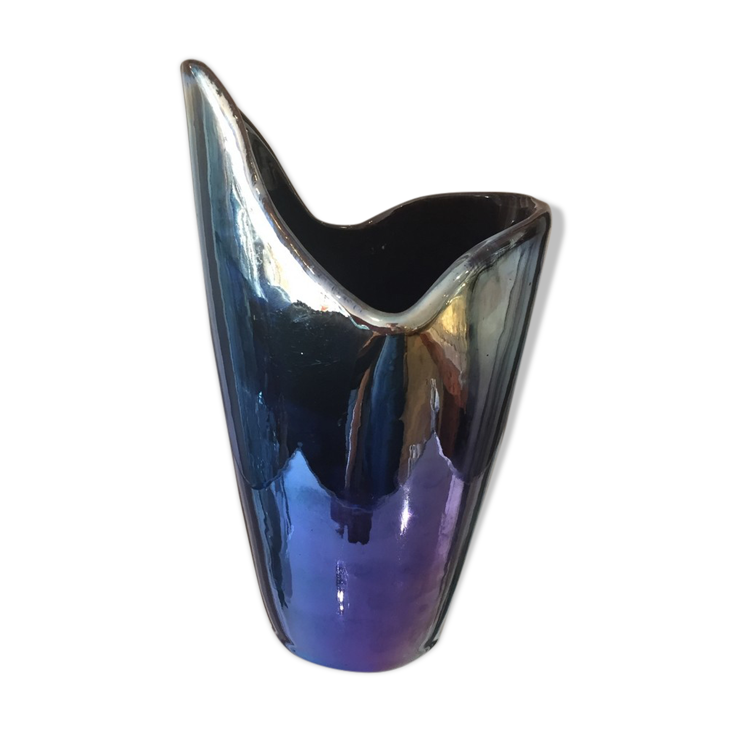 Vase in gres flame of rambervillers contemporary form