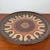 Large vintage ceramic wall plate from KMK Keramik Manufaktur Kupfermühle, 1970s.