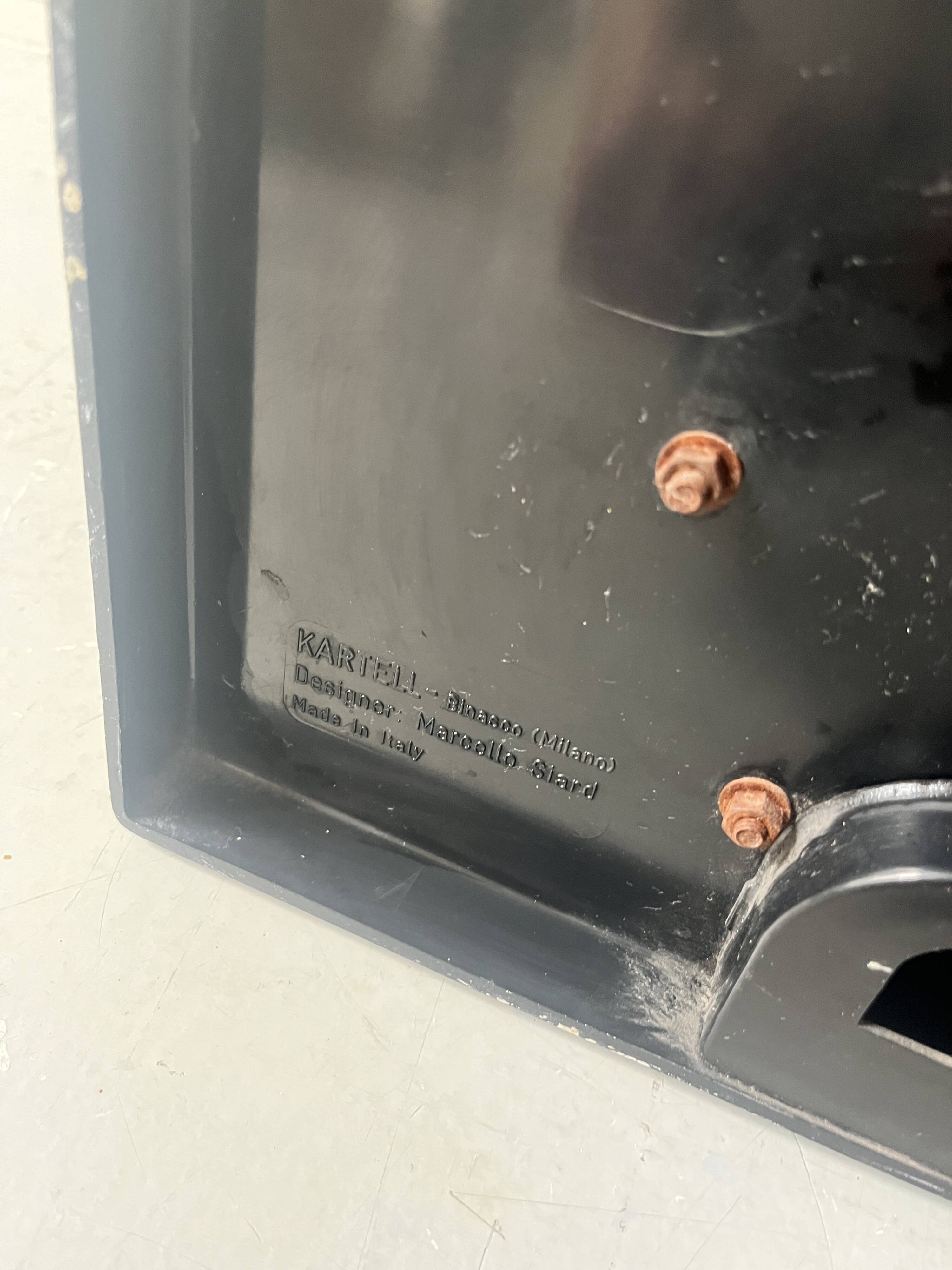 Black & chrome shelf / coat rack by Marcello Siard & Olaf Von Bohr for Kartell, design 1970