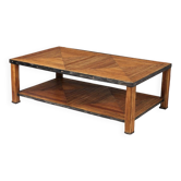 Table basse en rotin et bambou années, 1970s