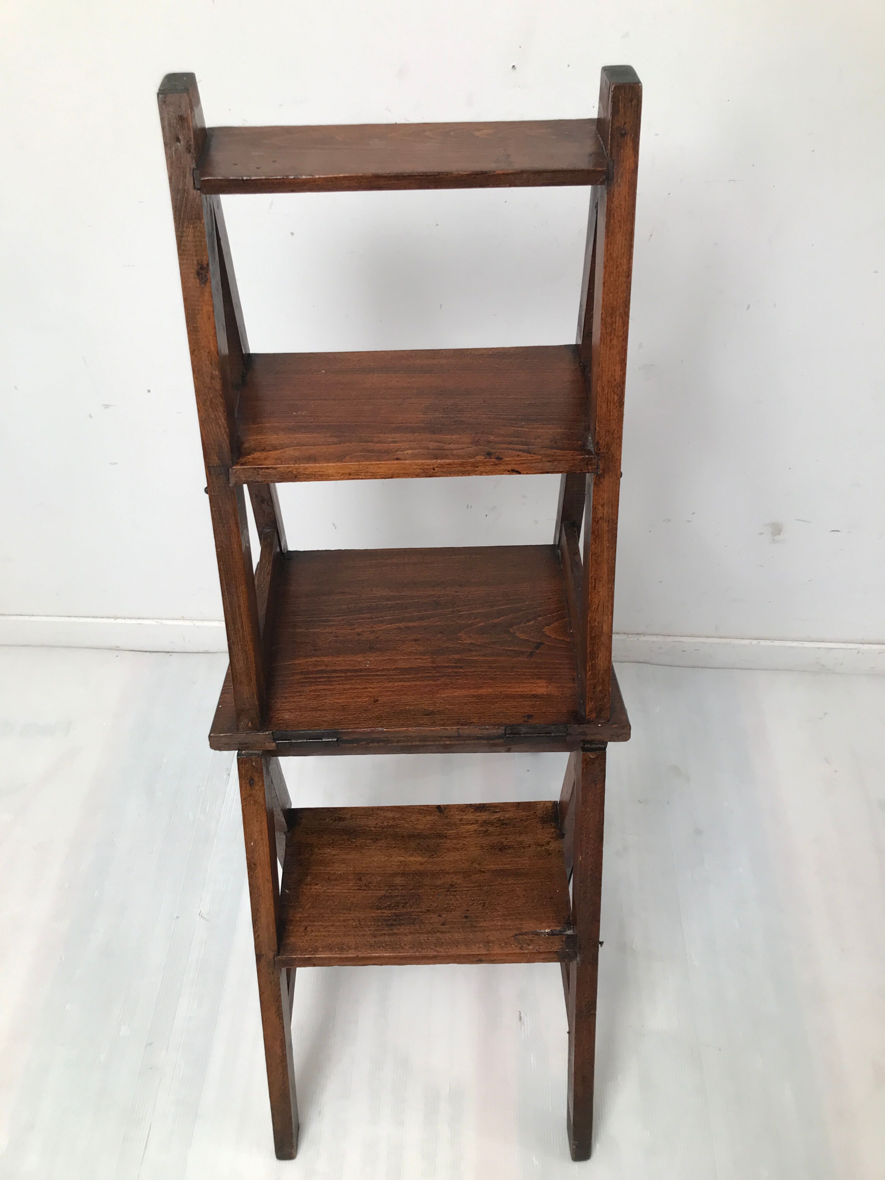Vintage bookcase stepladder chair