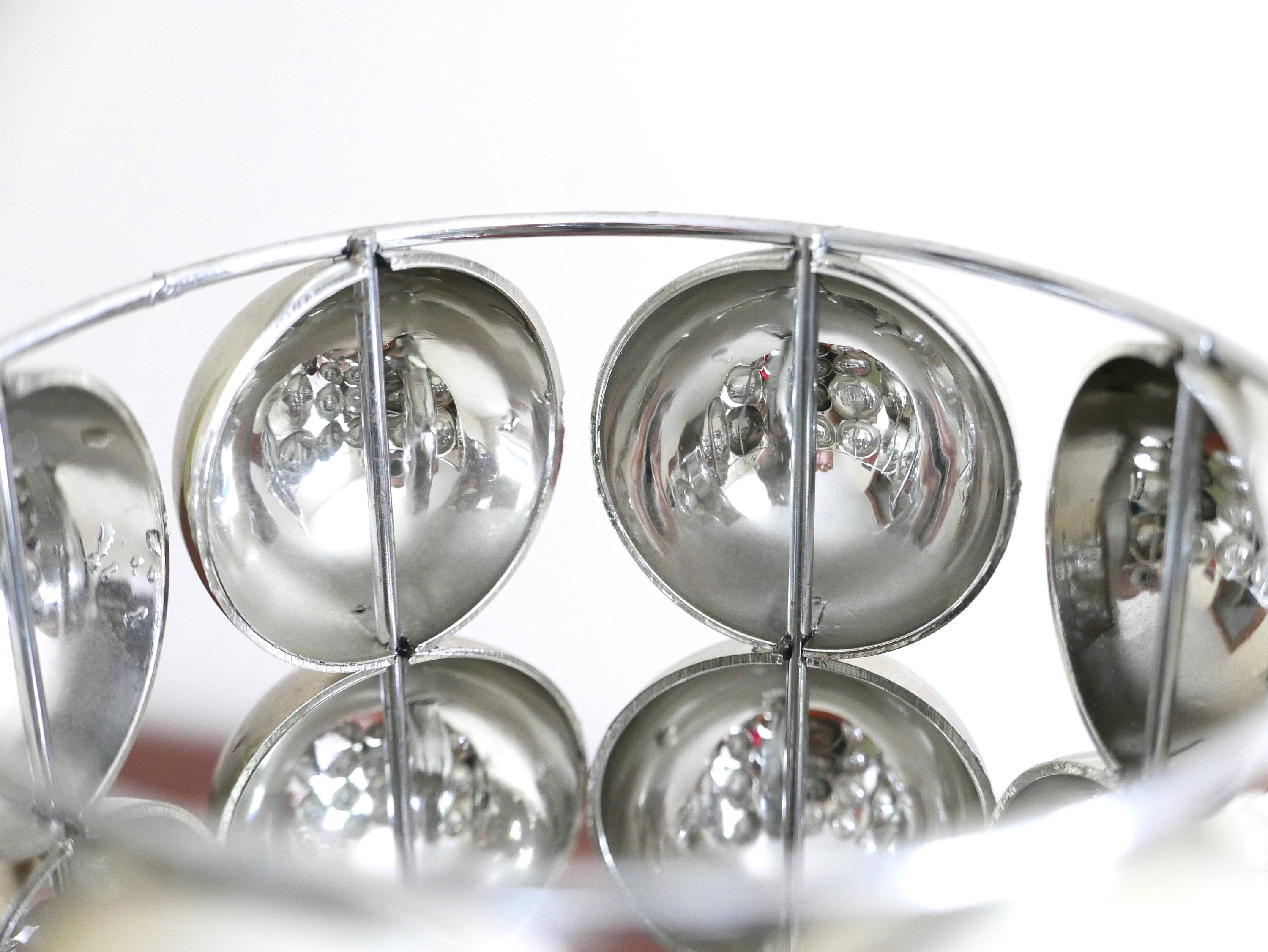 Lamp with a half revolving spheres, 70s