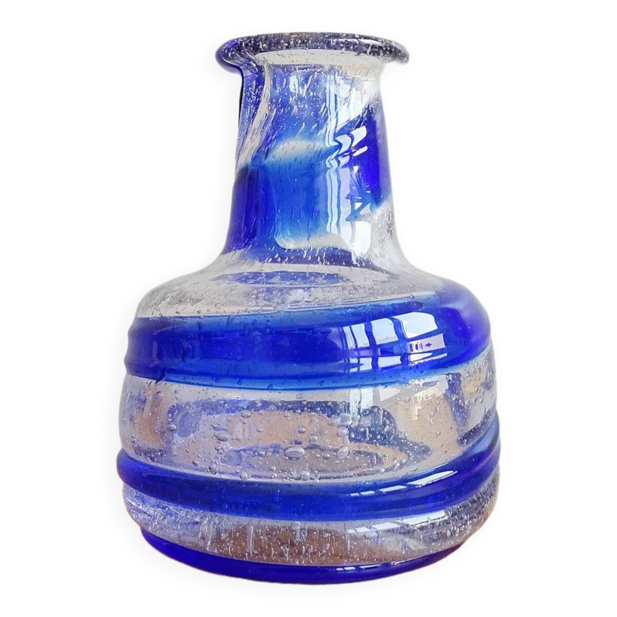 Vase tourbillon bleu