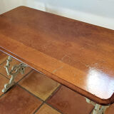 Bistro dining table - wood and wrought iron