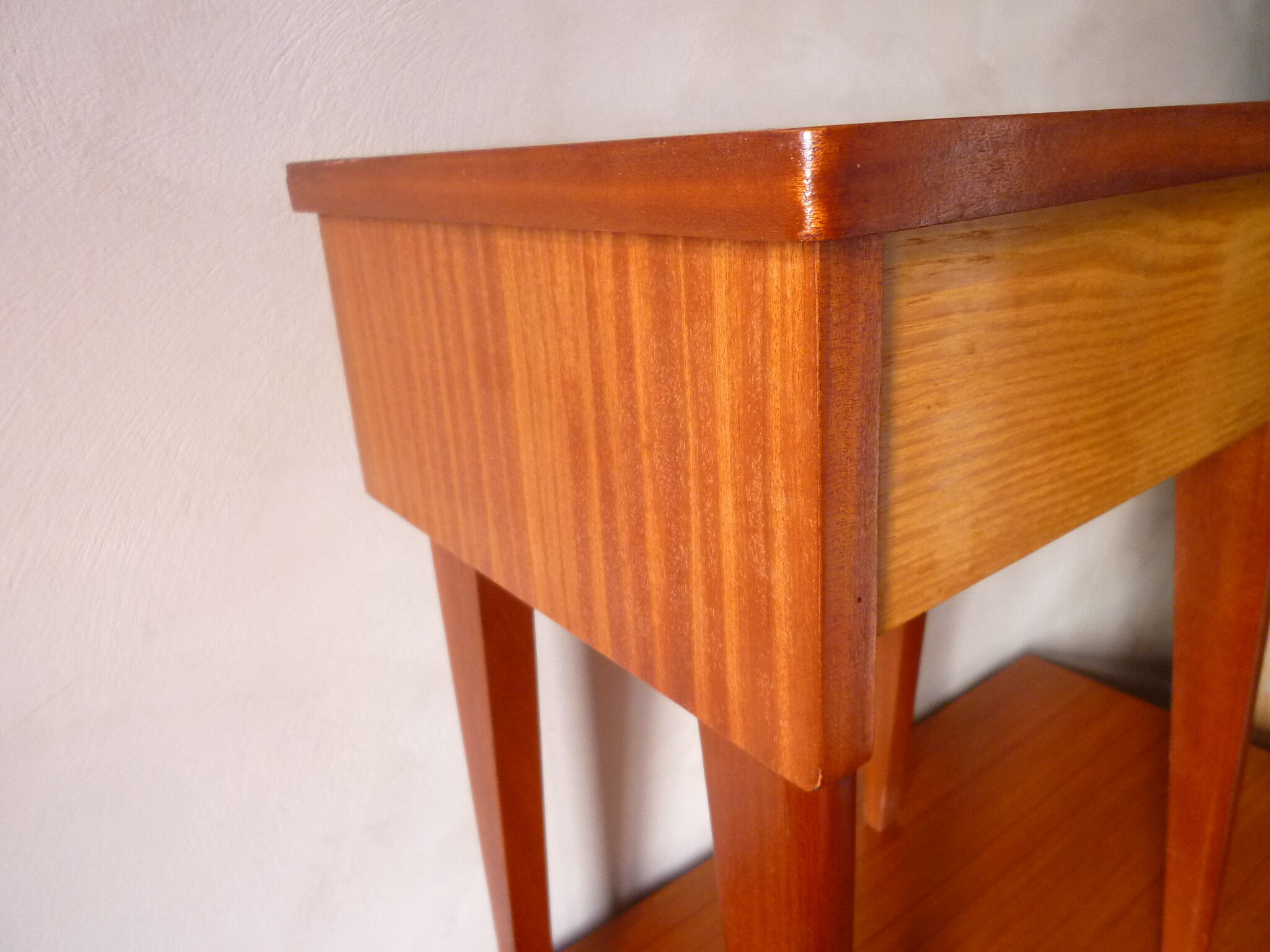 Scandinavian wooden bedside table