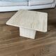 Travertine side table