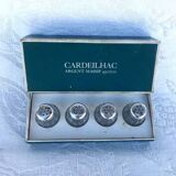 Vintage Cardeilhac/Christofle Crystal Salt & Pepper Cellars: 950 Silver Lid