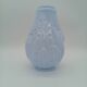 Art Deco Opaline Vase Blue Pastel Glass Pine Cone Decoration France 1930s