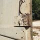 Cellar door, barn or attic with traditional whistle struts - early 20th century