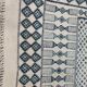 Blue and white hand-woven margoum rug