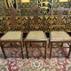 3 caned art deco chairs
