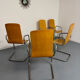 Set of 6 cantilever chairs from the Zumsteg Collection, moulded wood, 1980s.
