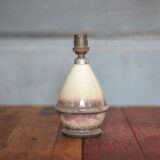 Vintage lamp, crackled glazed stoneware lamp, table lamp, bedside lamp.