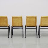 Set of 4 stacking chairs by Roland Rainer