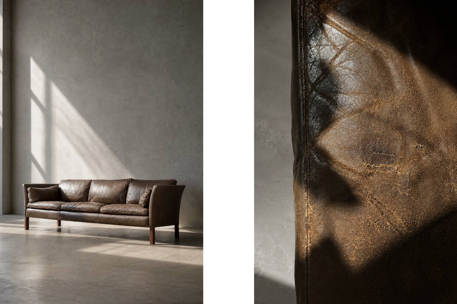 Mid-Century Modern Vintage Leather Cromwell Sofa by Arne Norell, 1960s