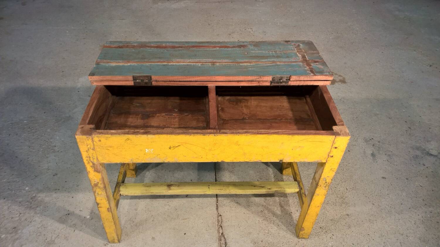 Old school desk made of Burmese teak.