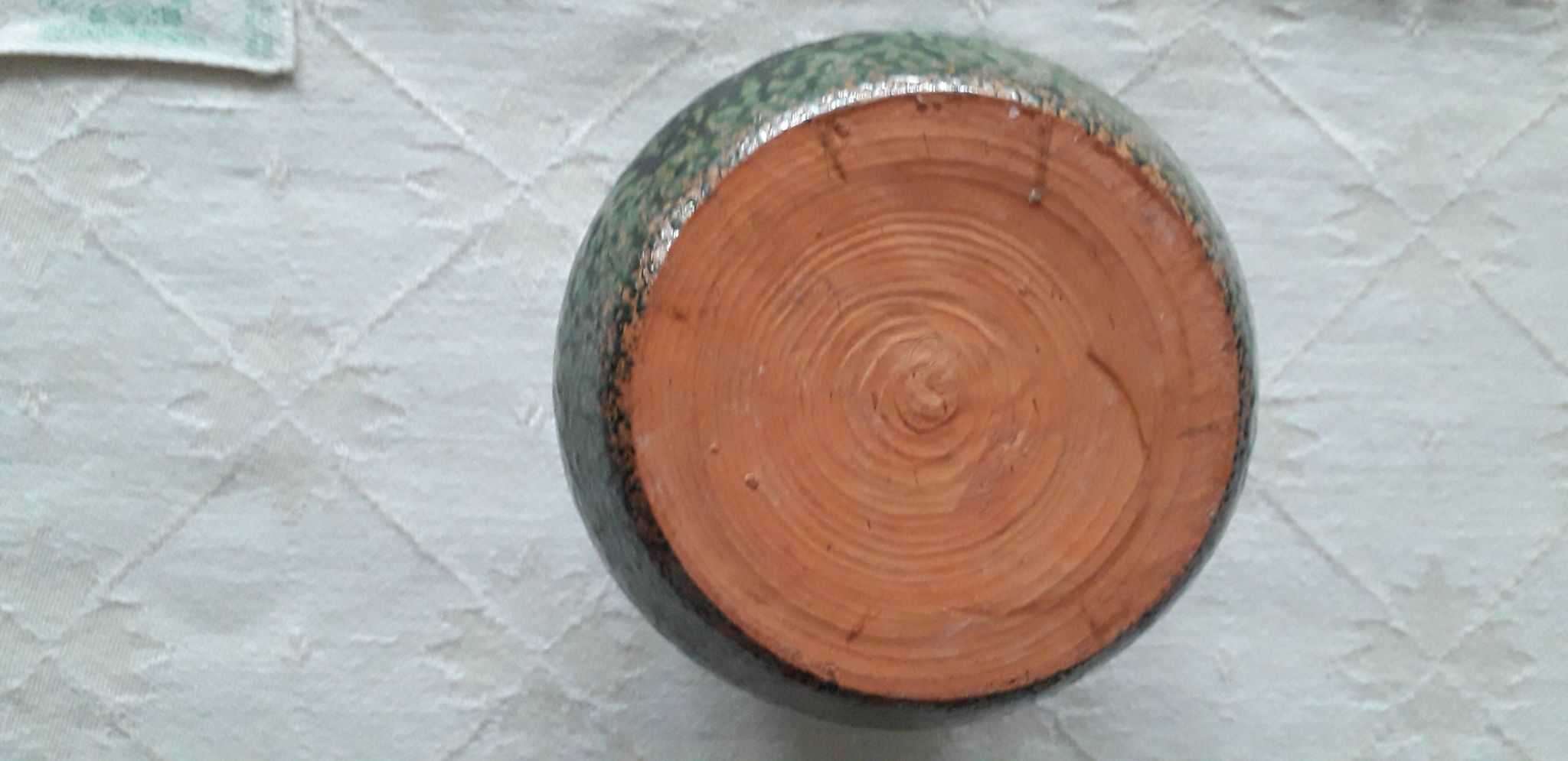 Vintage glazed terracotta vase