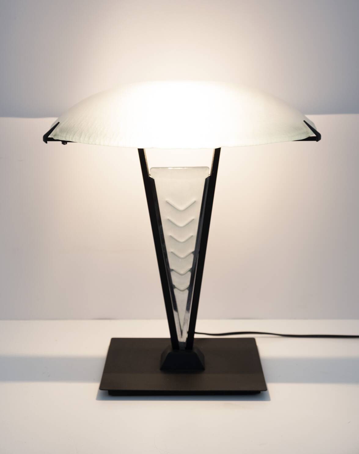 Post Modern Italian Murano Glass Mushroom Table Lamp, 1980s