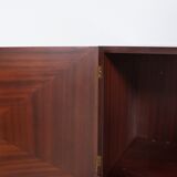 Vintage bar cabinet with brass markings