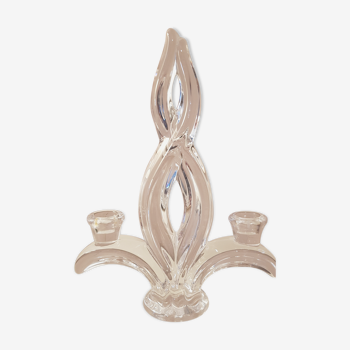 Ancient candlestick 2 crystal crystal crystal art valves France signed