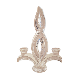 Ancient candlestick 2 crystal crystal crystal art valves France signed