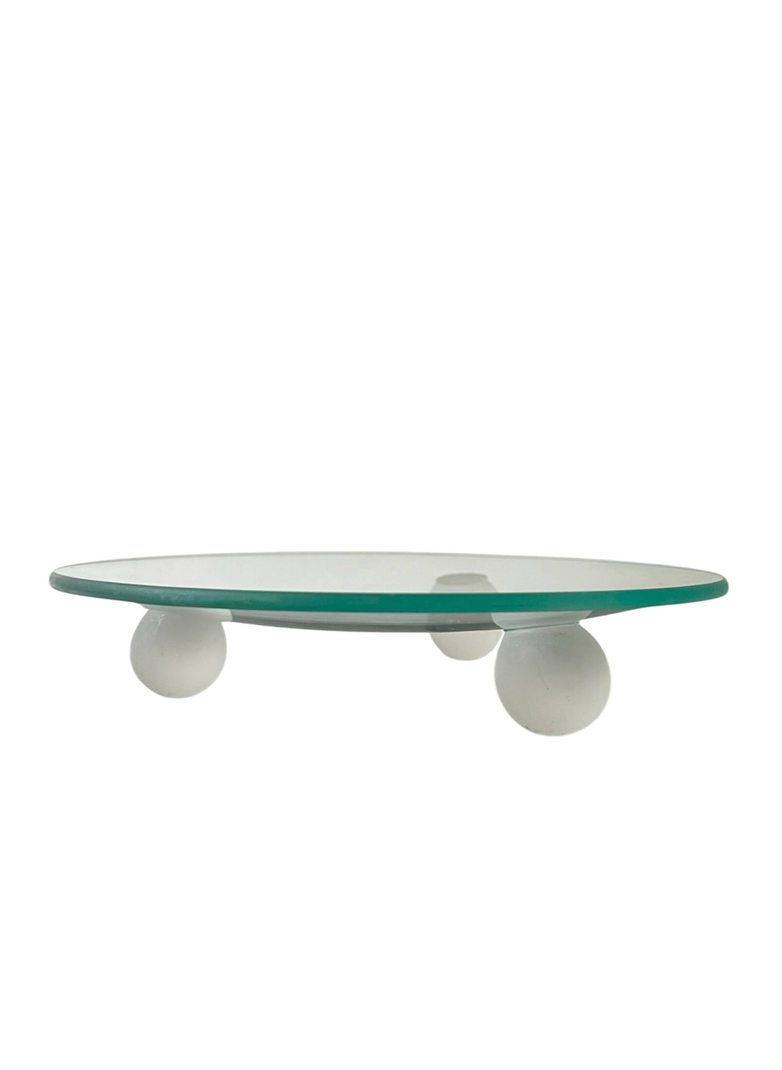 Large Italian glass and spherical frosted glass empty pocket, 1970 design