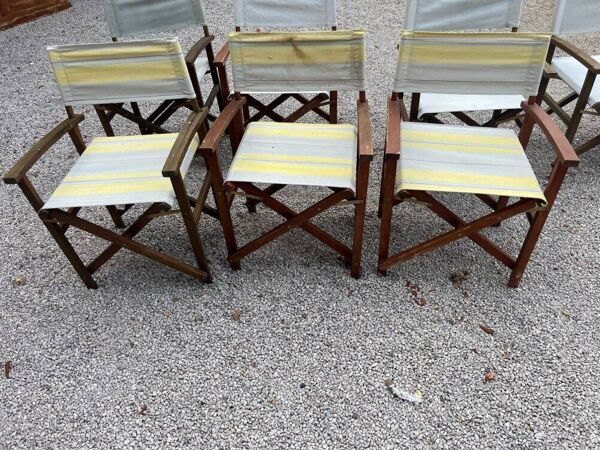 Lot de 7 chaises de jardin vintage