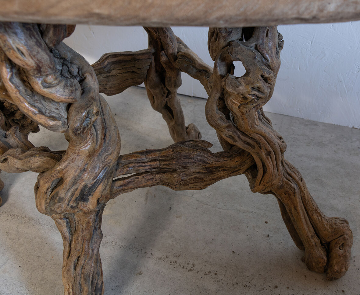 Coffee or extra table in raw wood