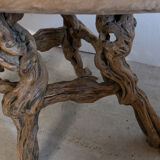 Coffee or extra table in raw wood