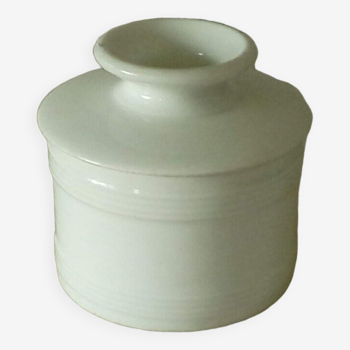 Old white porcelain water dish