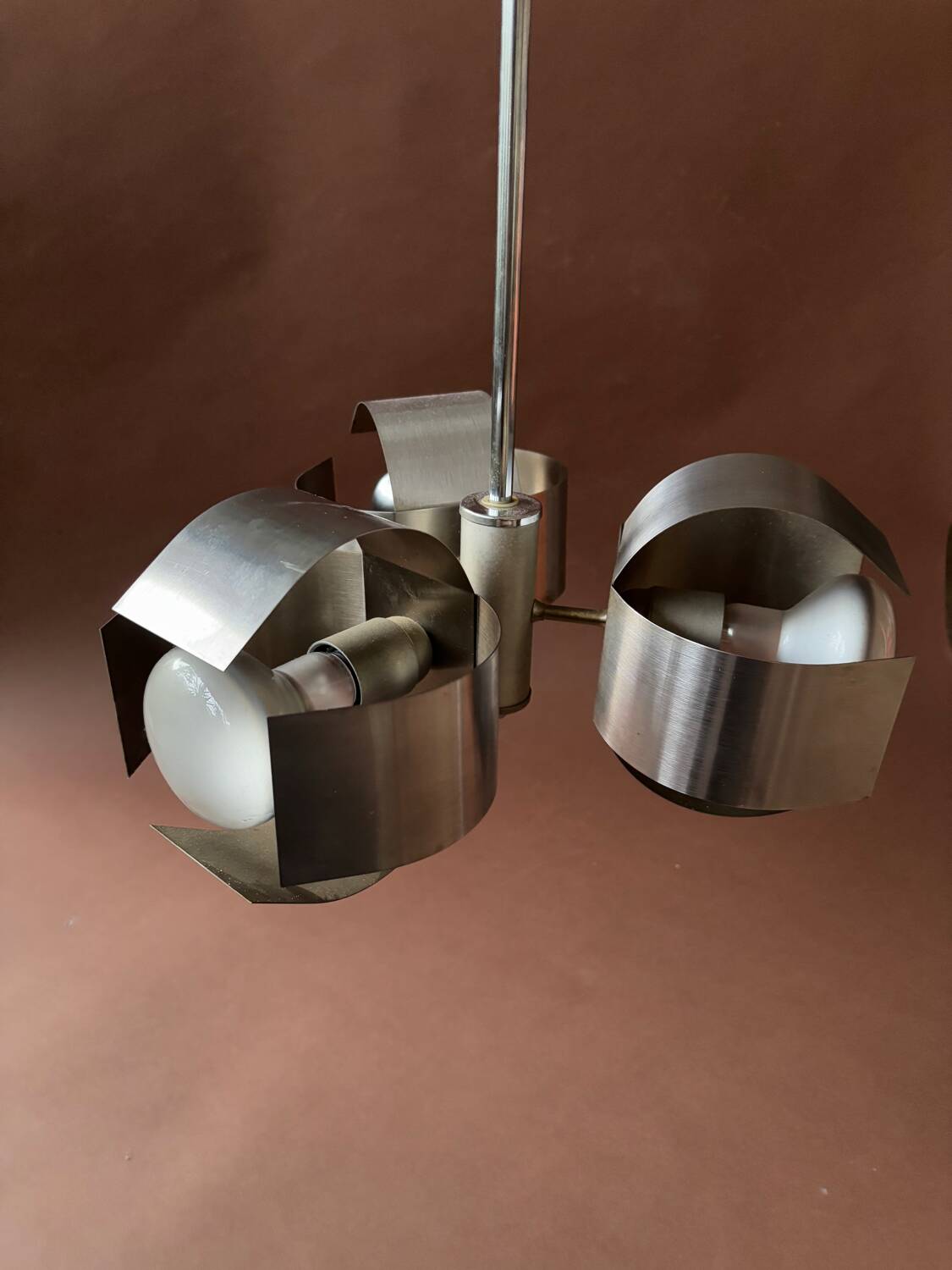 Space Age 1970s Steel Pendant Light