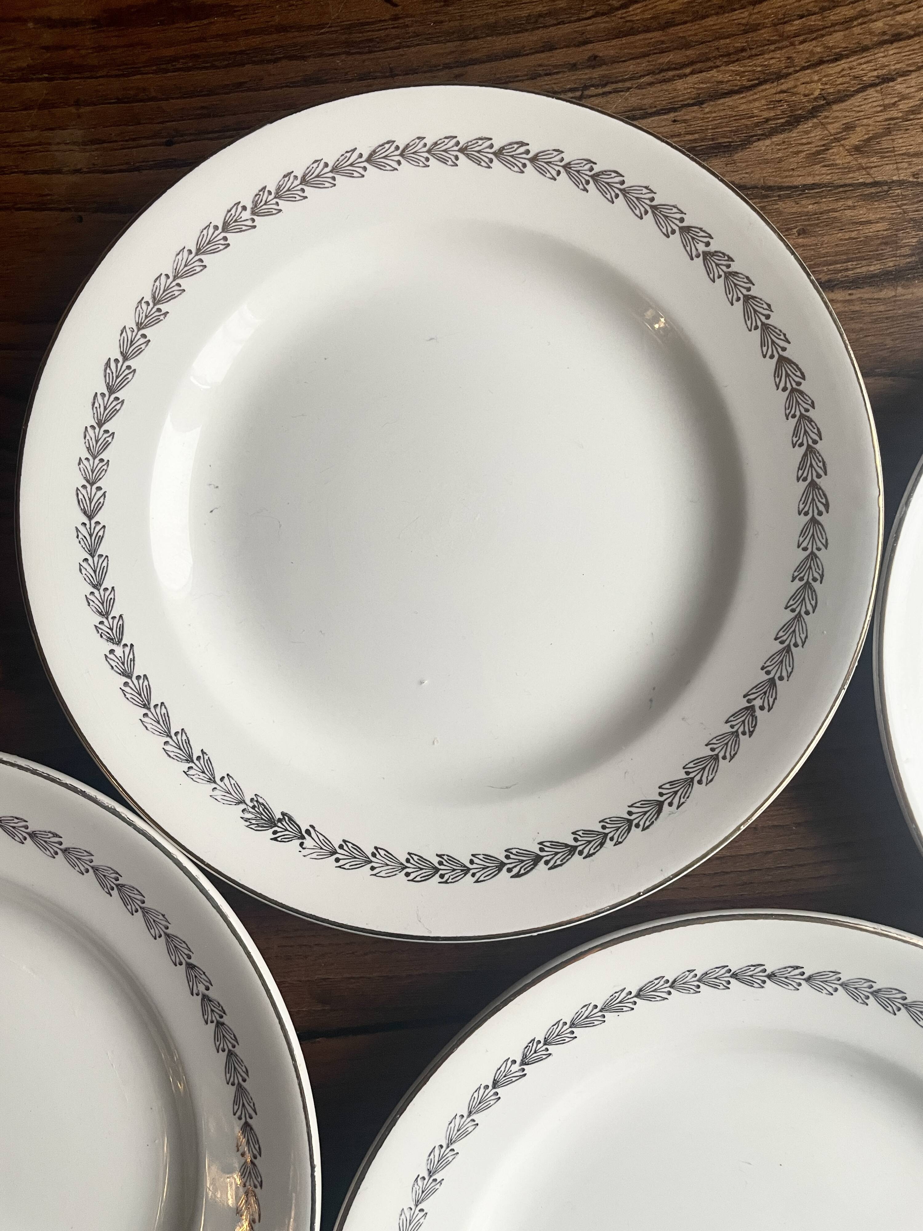 Sarreguemines Dubarry earthenware dessert plates