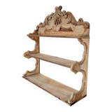 Old wall shelf carved in walnut