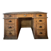 Antique large desk from a trade / workshop desk – late 19th / early 20th century