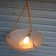 Art Deco ceiling lamp/chandelier in white pressed molded glass in working order