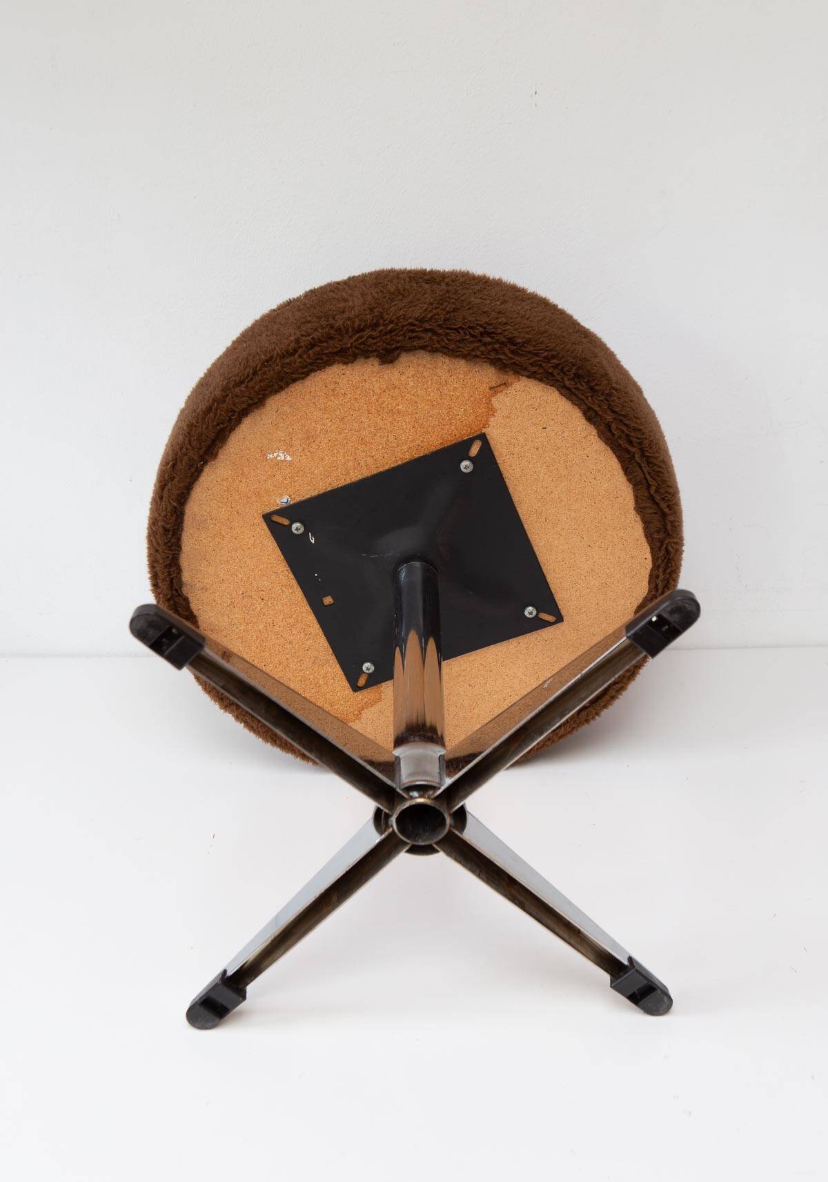 Chrome steel stool from around 1970.