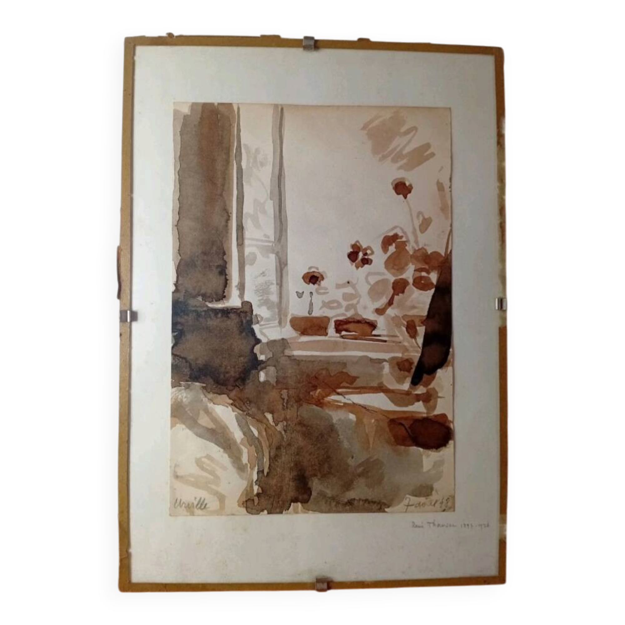 René Thomsen - watercolour - Urville 1948