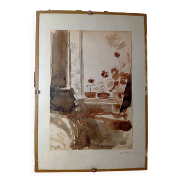 René Thomsen - watercolour - Urville 1948