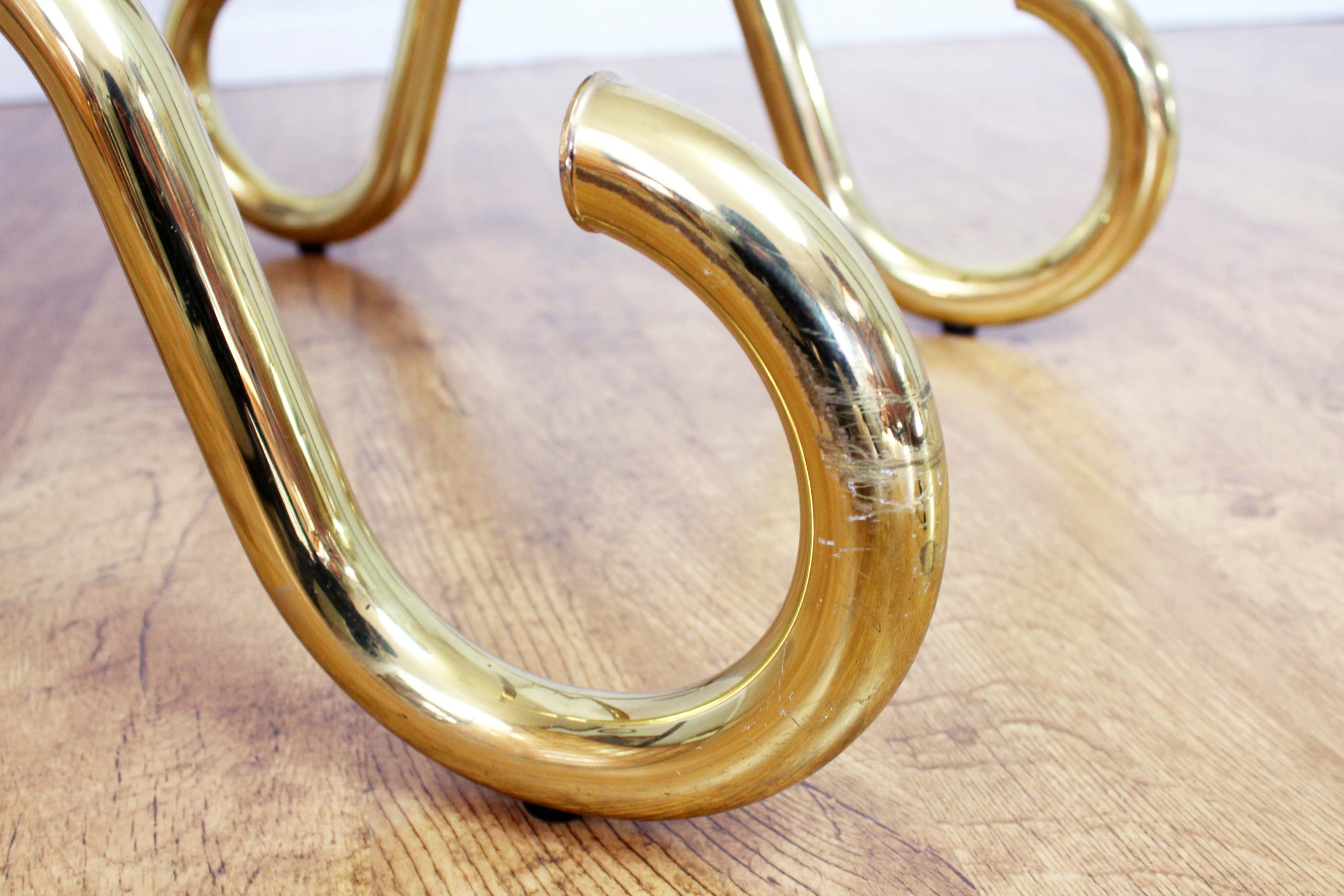 Brass psyched mirror 160x29cm