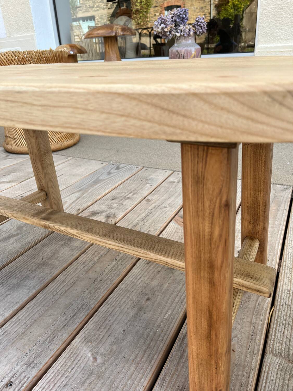 wooden coffee table