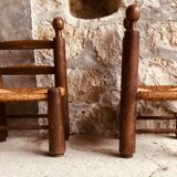 Pair of low-mulched chairs country spirit 1960