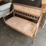 Bench decorated with flowers