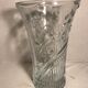 Old vase transparent molded glass