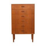 Mid-century swedish teak chest of drawers, 1960s.