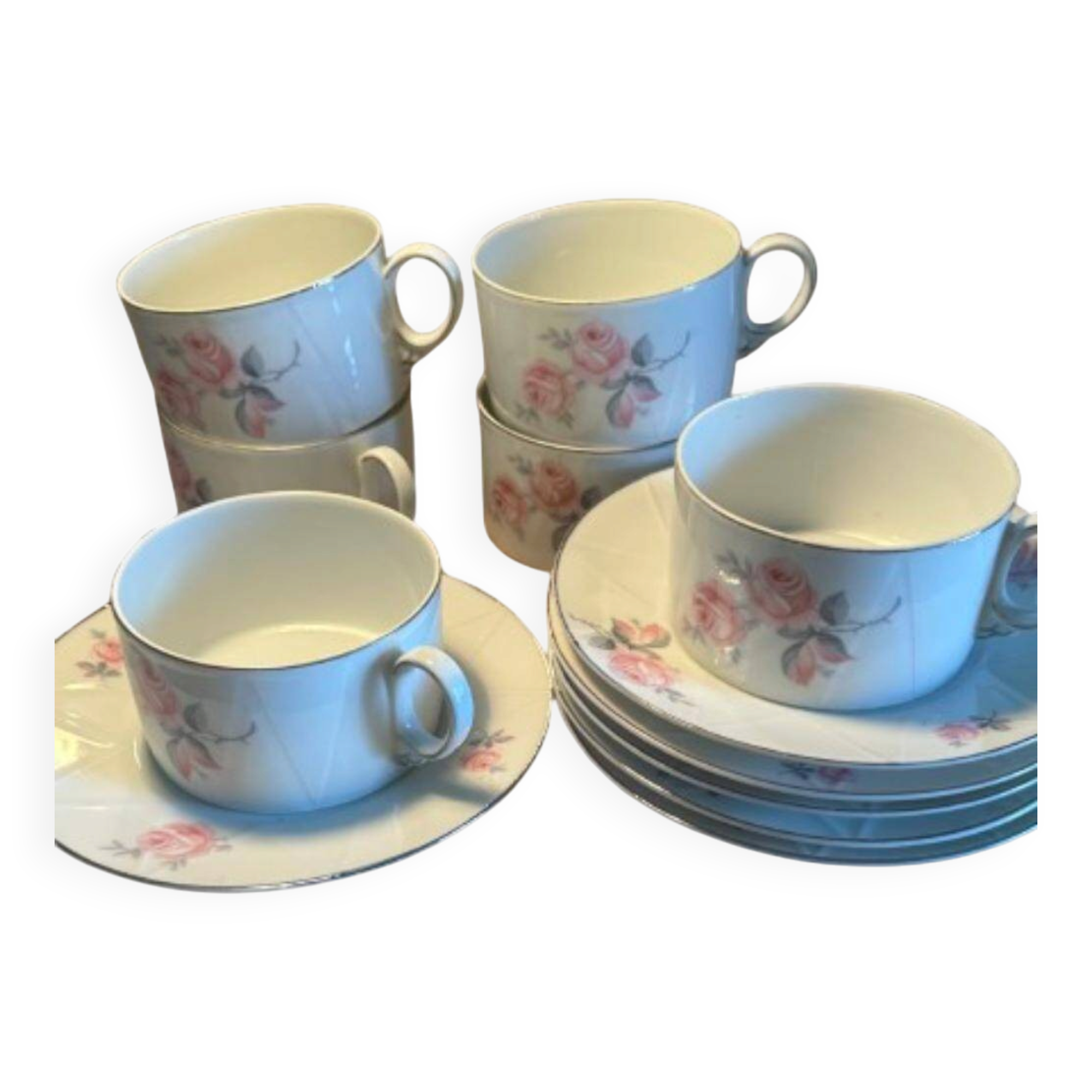 6 Art Deco RGK cups and saucers