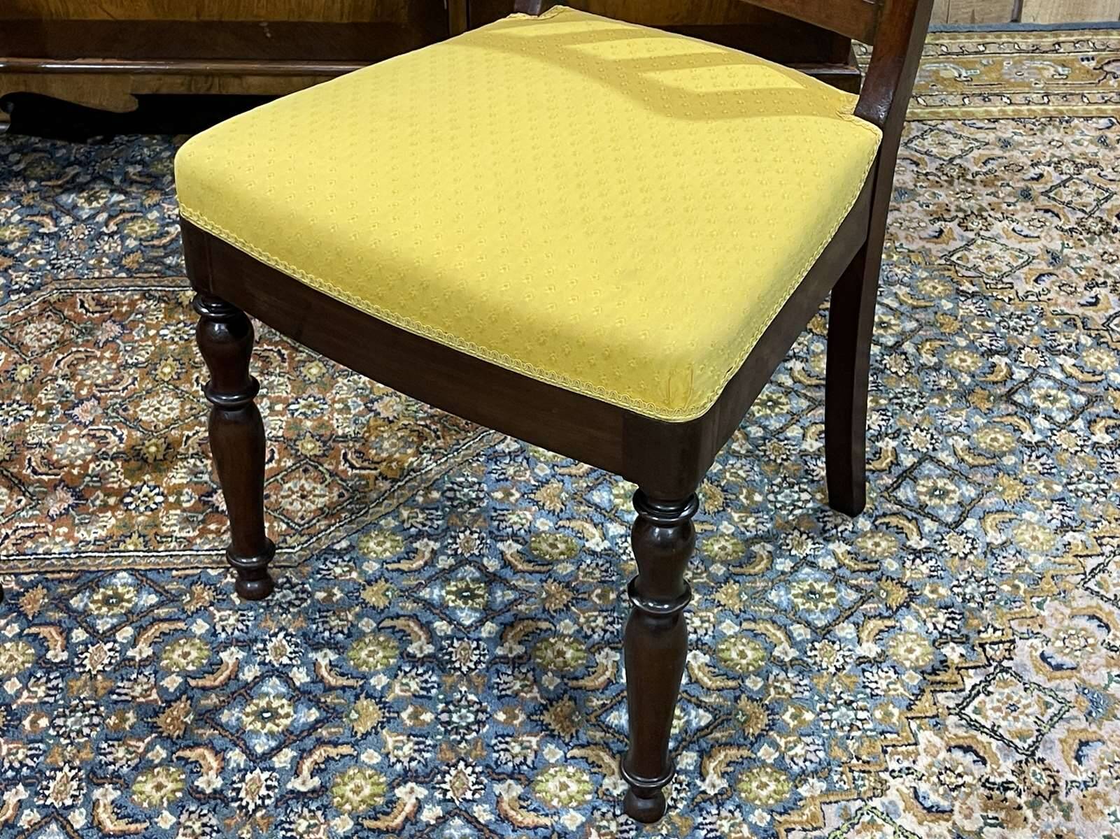 Pair of French mahogany chairs late 19th century
