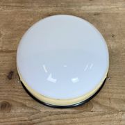 Industrial Bakelite Wall or Ceiling Light with Milk Glass, 1950s